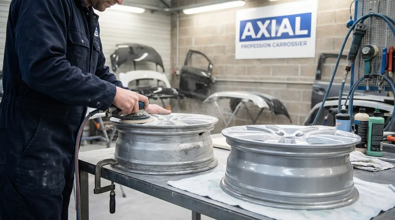 Réparation jantes avant restitution LOA/LLD Axial Villemomble