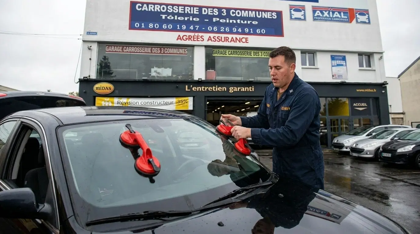 Remplacement pare-brise en urgence